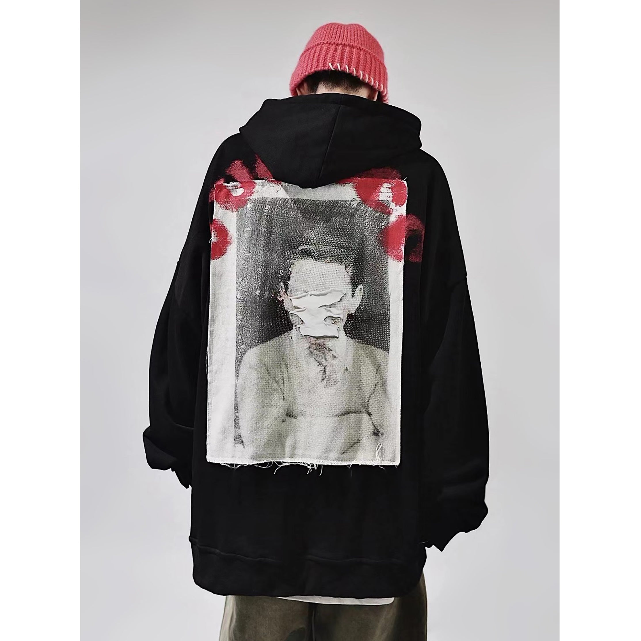 Oversize Street Back Patch Hoodie UU7010