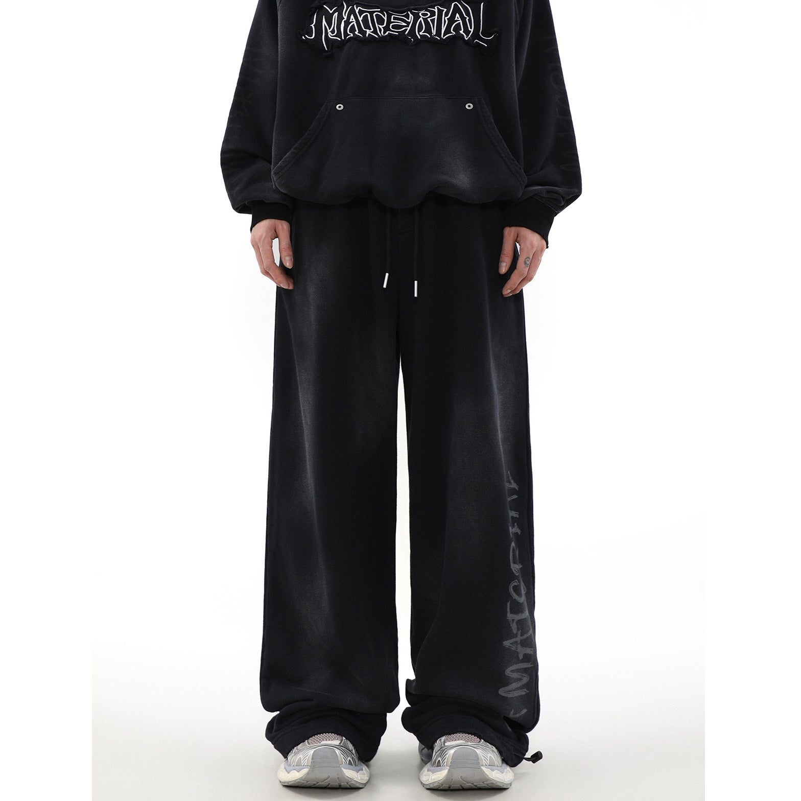 【上下別売り】Street Rubbing Dirty Graffiti Sweat Pants MR026