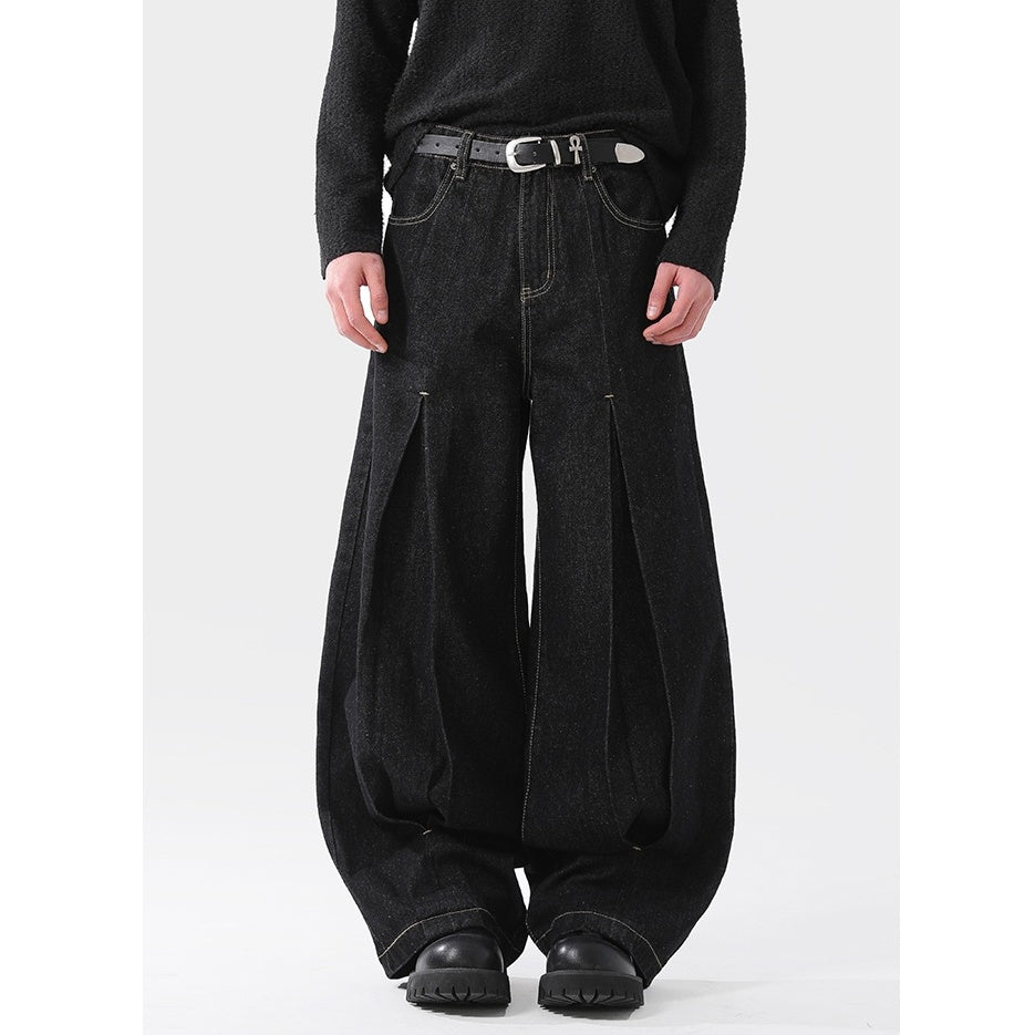 Split Design Wide Scimitar Jeans MB7334