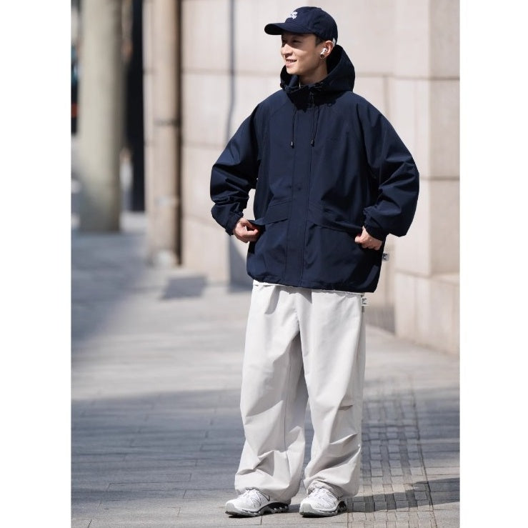 Windproof Simple Hooded Jacket BI2027
