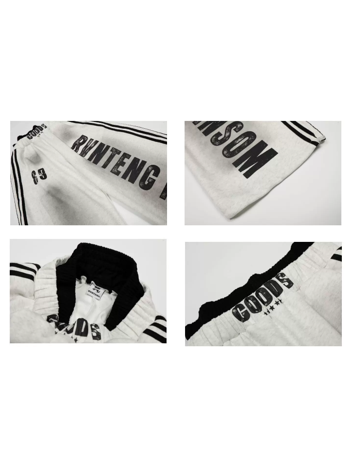 Side-Line Distress Curved Sweat Pants MB7453