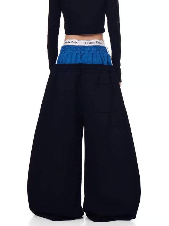 Layered-Waist Logo Buggy Sweat Pants MB7455