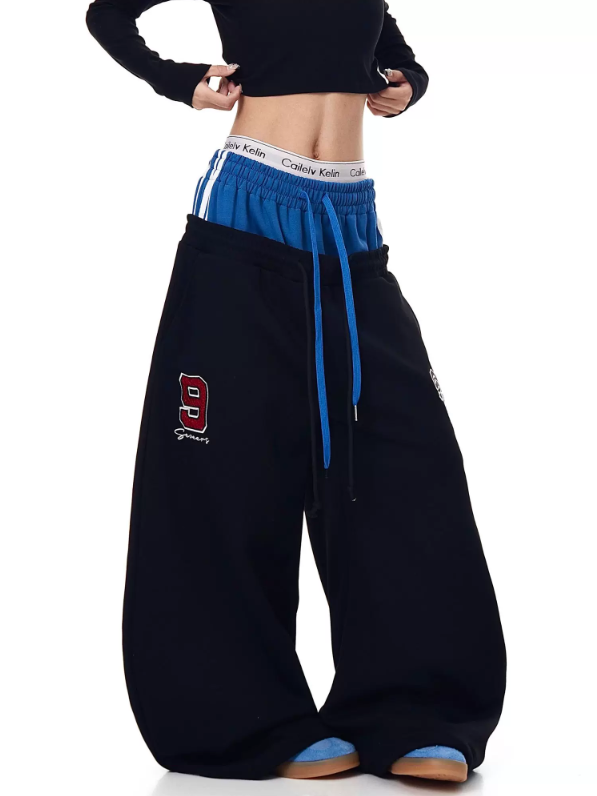 Layered-Waist Logo Buggy Sweat Pants MB7455