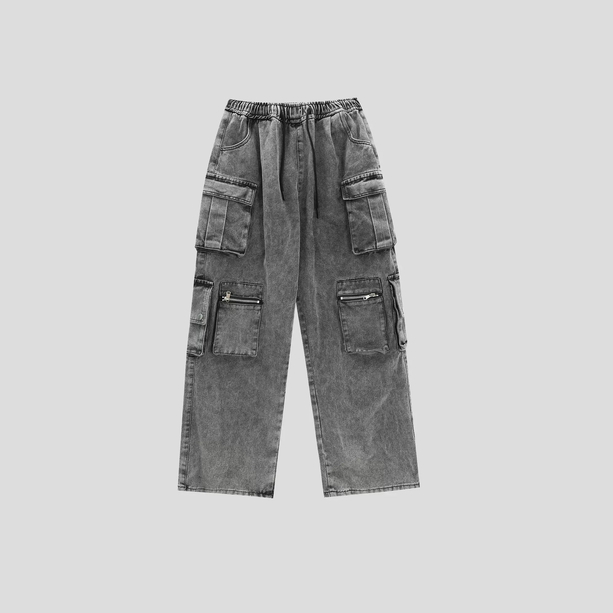 Distressed Loose Work Style Cargo Jeans IN7025
