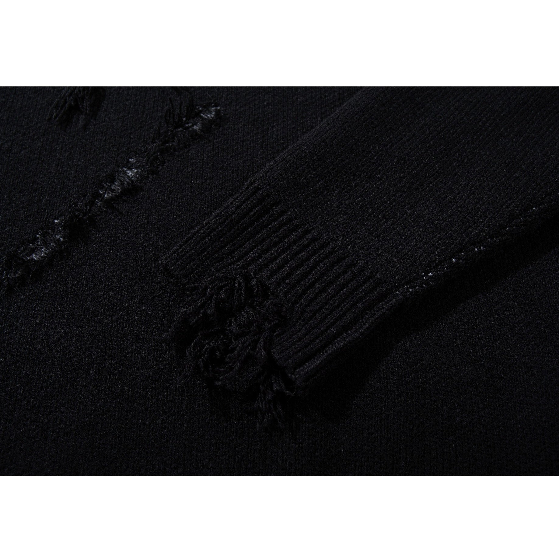 Ripped Tassel Jacquard Sweater MB7417