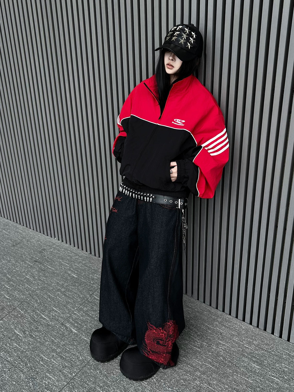 Bicolor Line Design Track Jacket MB7458