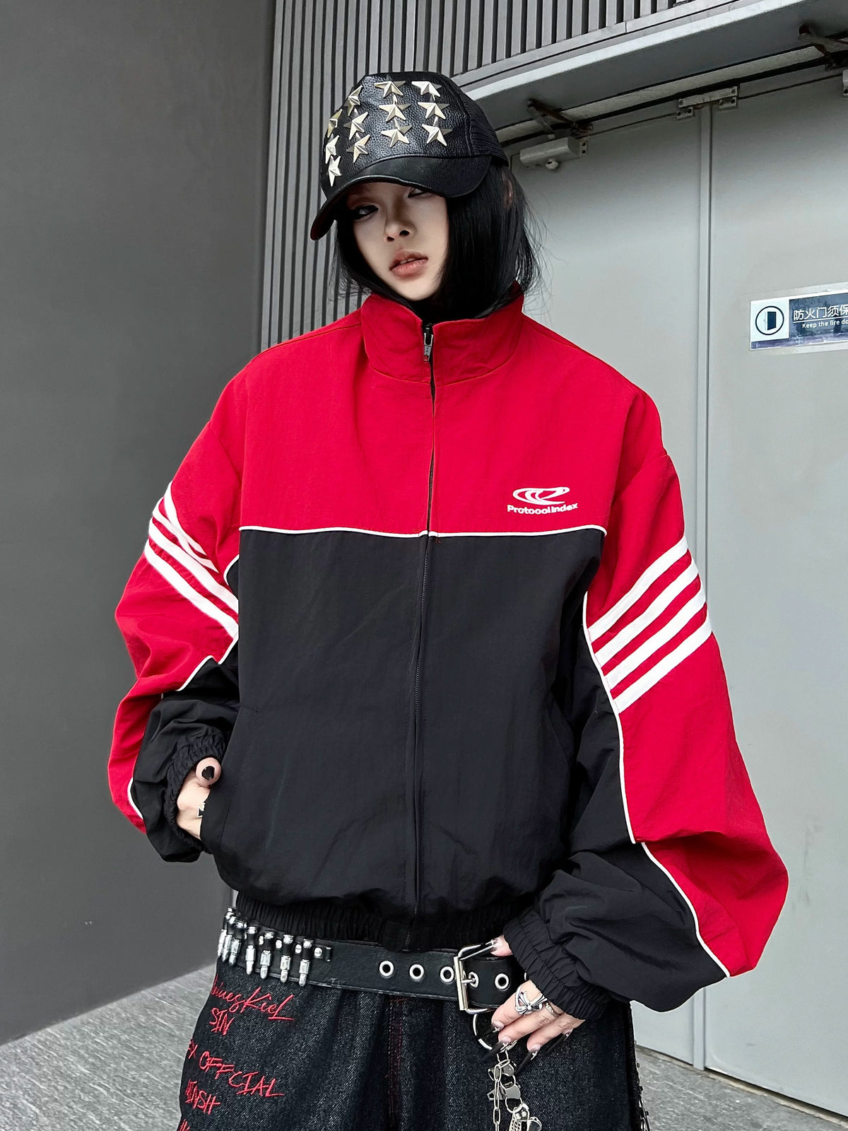 Bicolor Line Design Track Jacket MB7458