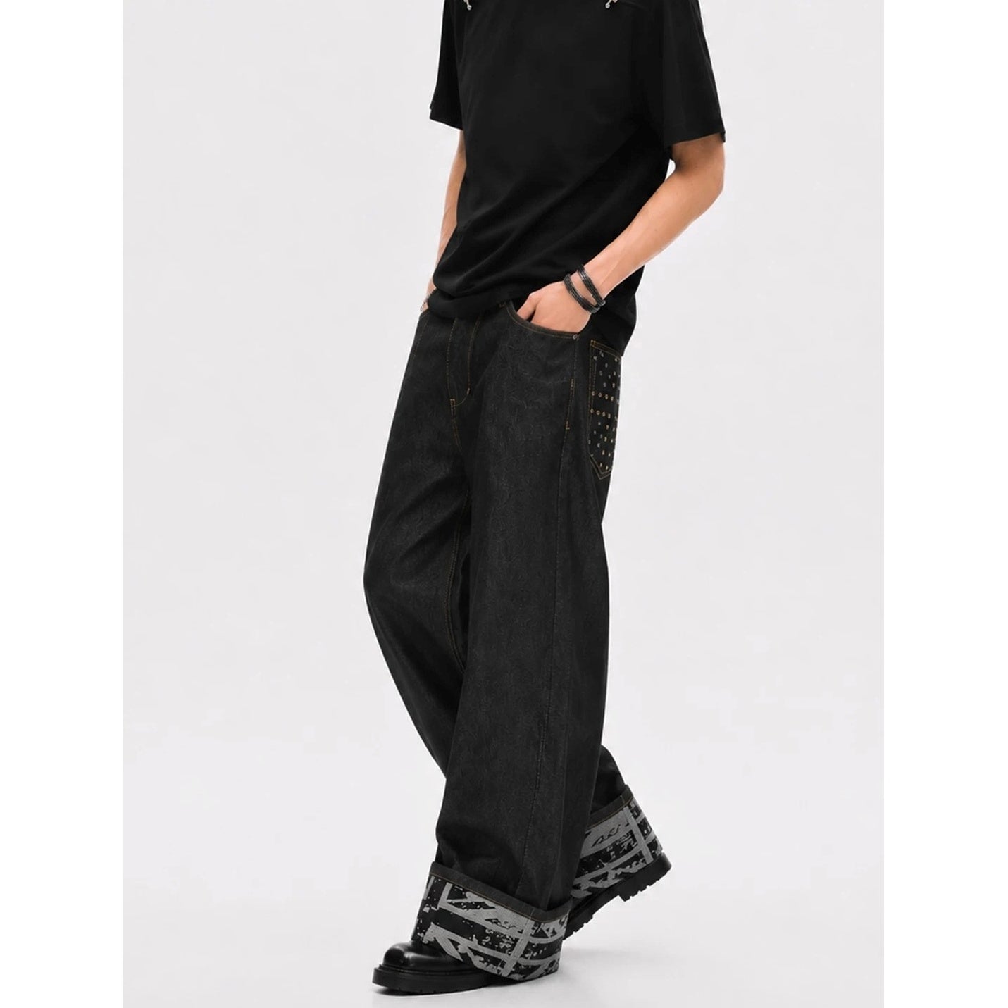 Union Jack Edge Studded Jeans MB7420