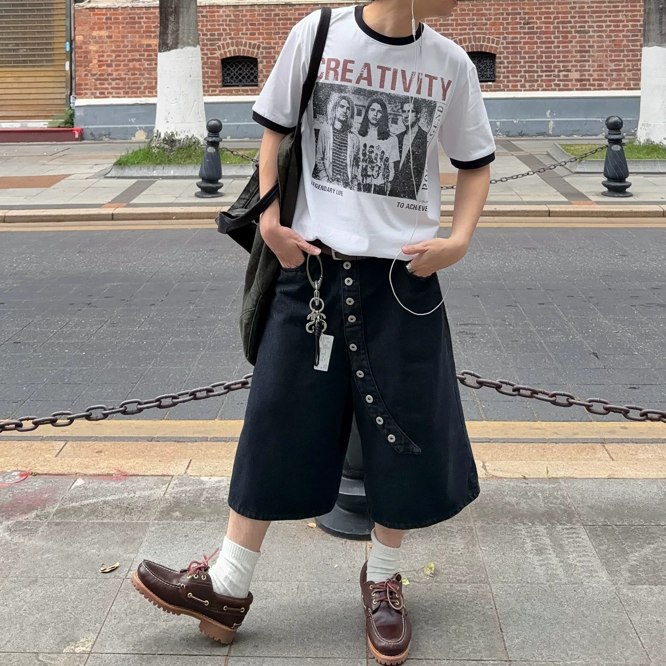 Rock Legend Print Ringer T-Shirt MB7389