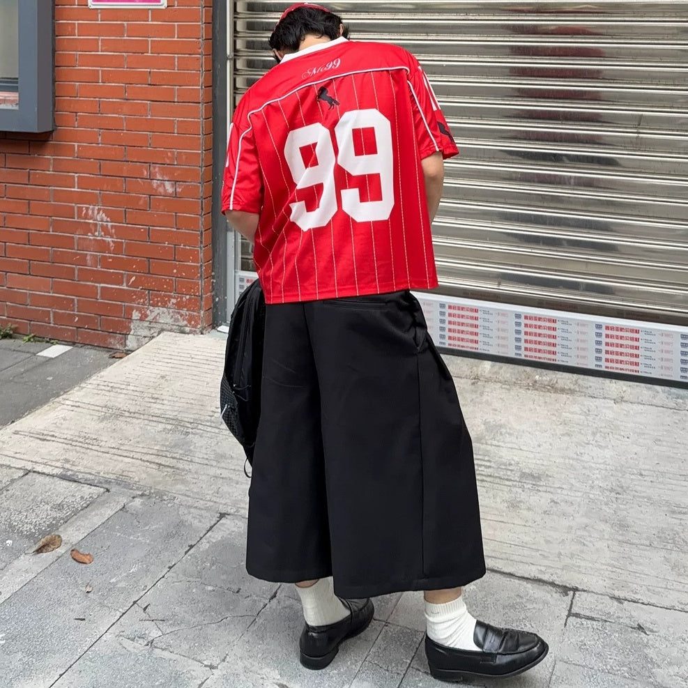 Alphanumeric Print Oversized Game Shirt MB7387