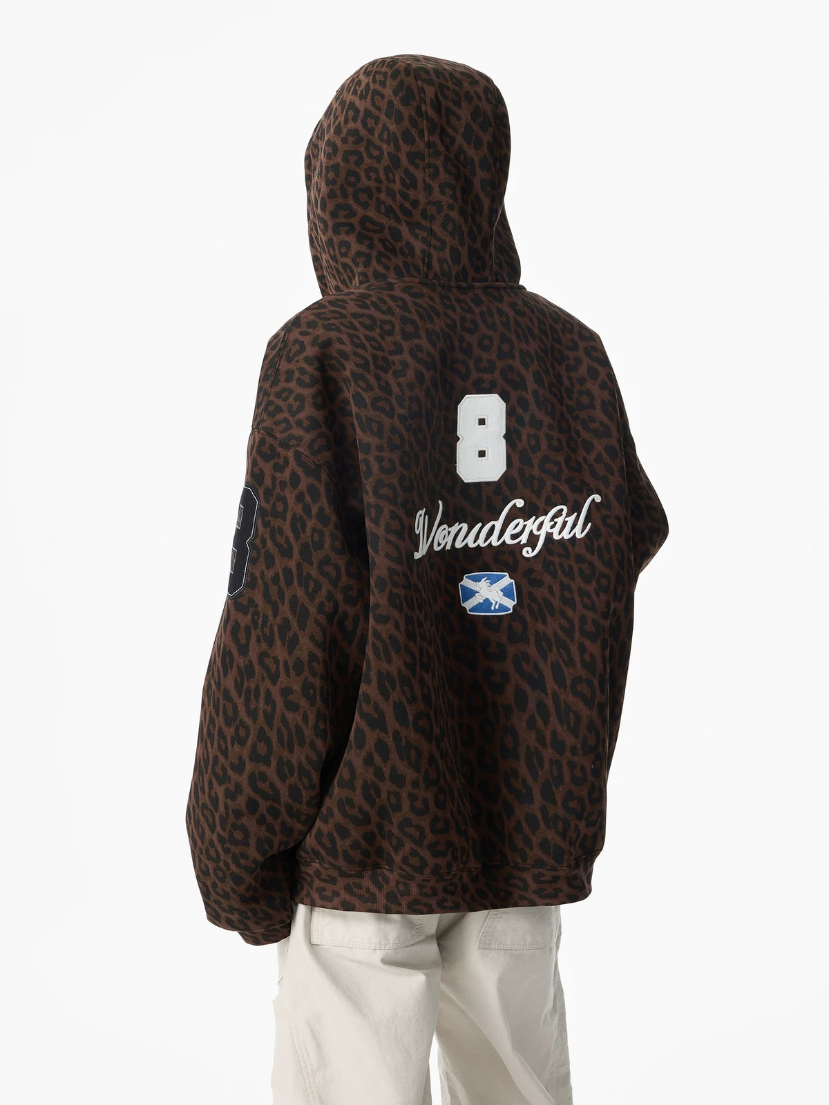 Leopard Numeric Patch Hooded Sweat Jacket MB7465