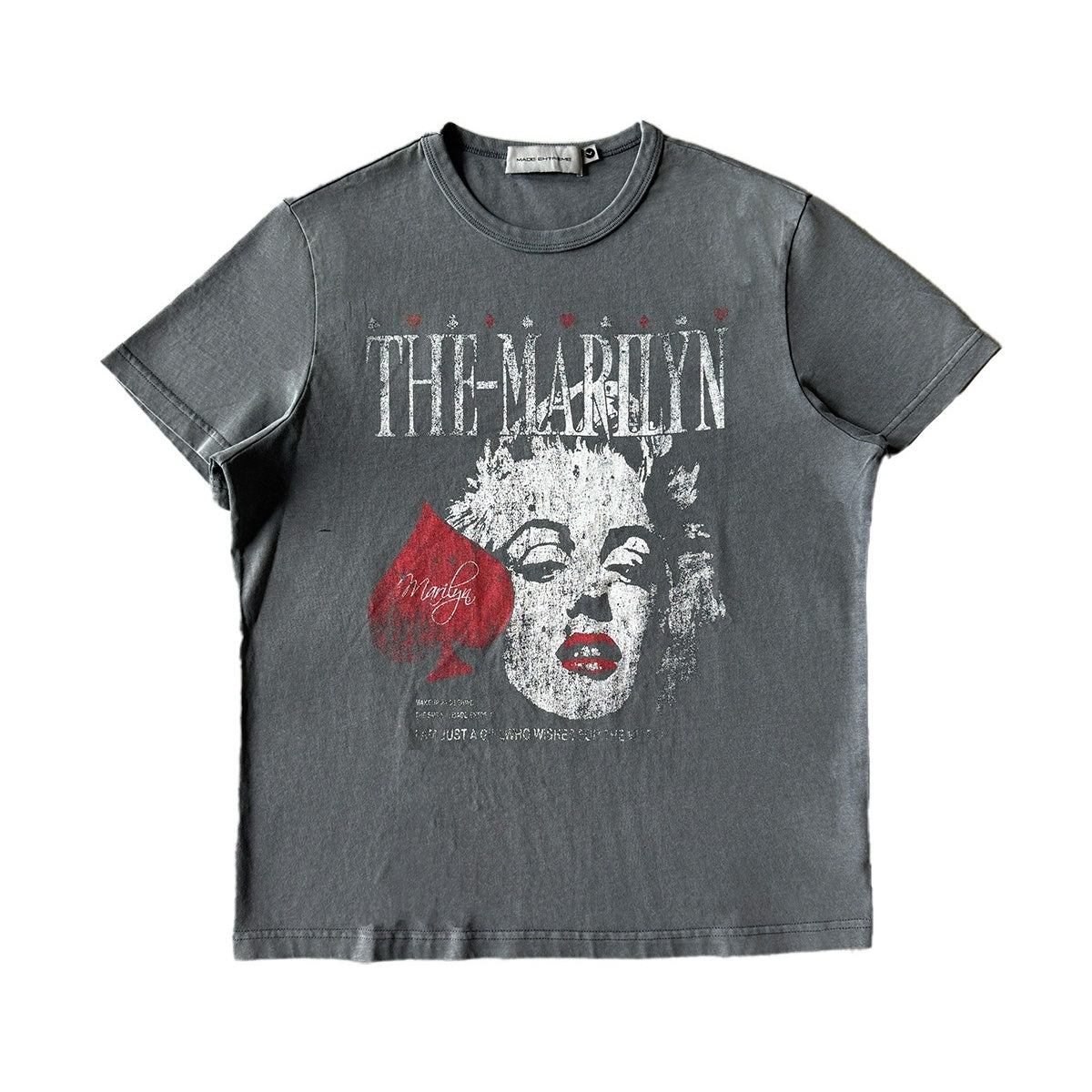 Vintage Like Crackle Print T-shirt MB7378