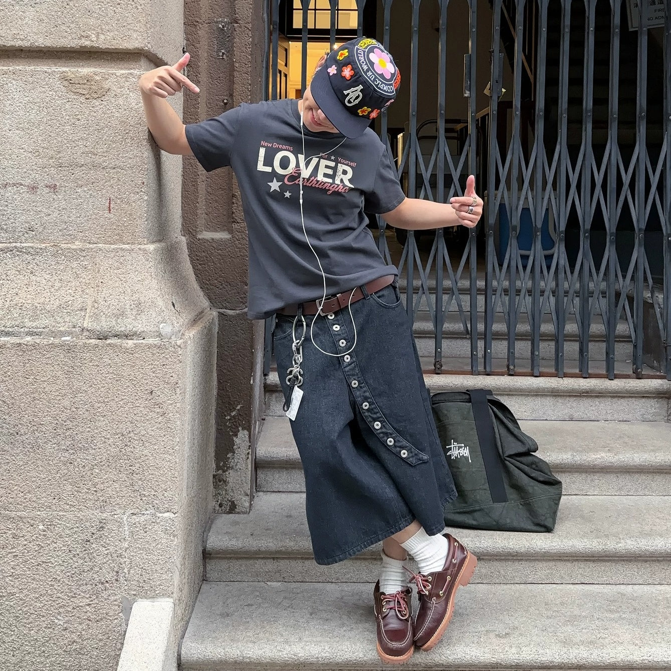 LOVER Vintage Style Graphic T-Shirt MB7388