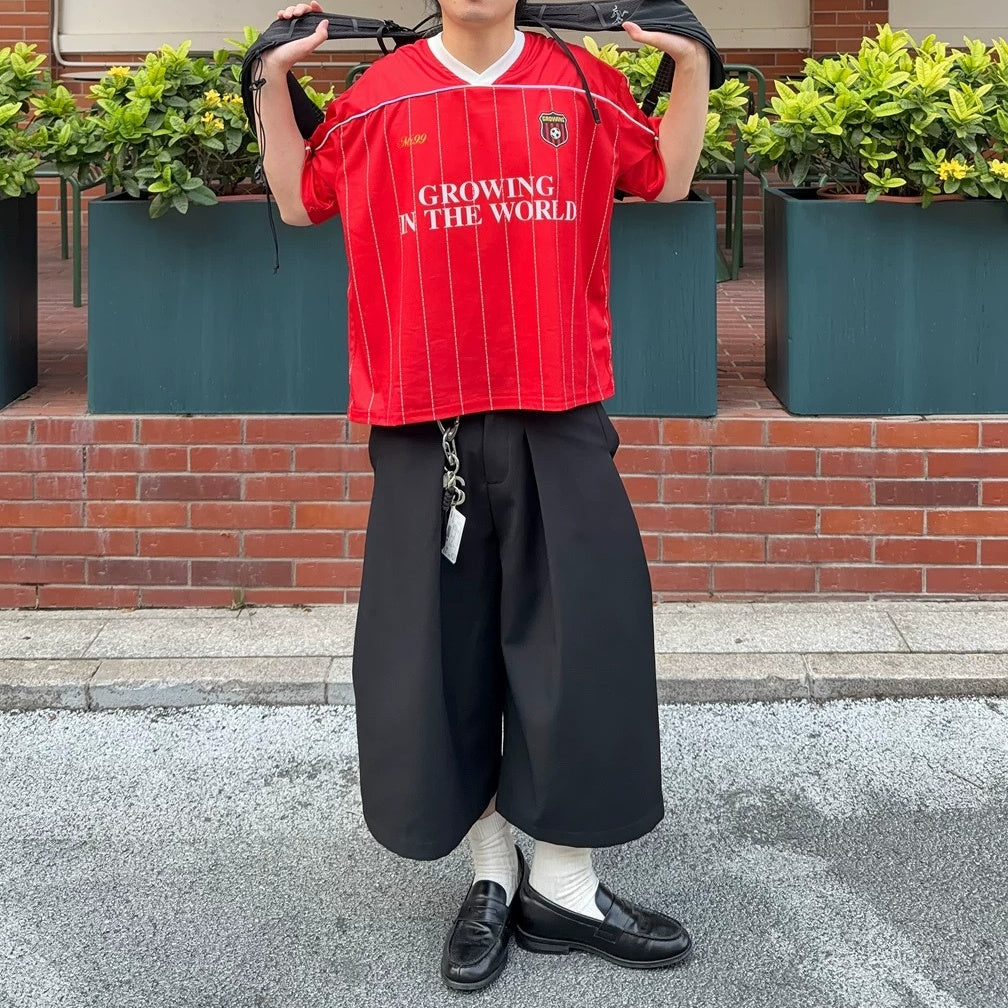 Alphanumeric Print Oversized Game Shirt MB7387