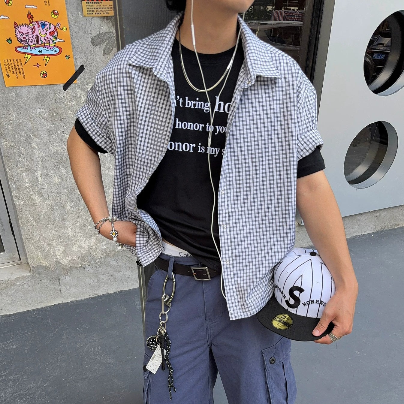 Retro Check Utility Shirt MB7385