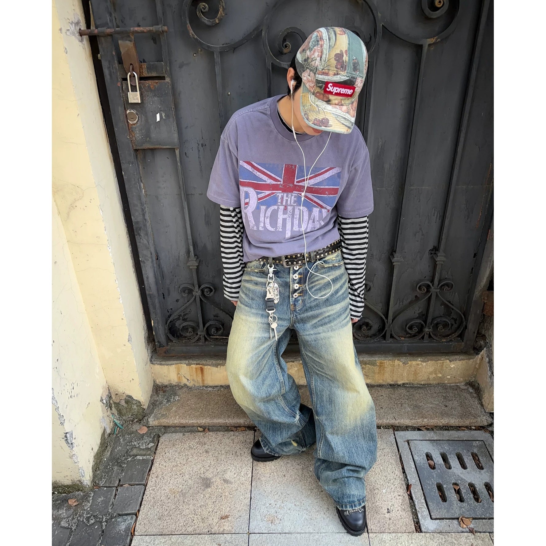 Fade Union Jack Graphic T-Shirt MB7395