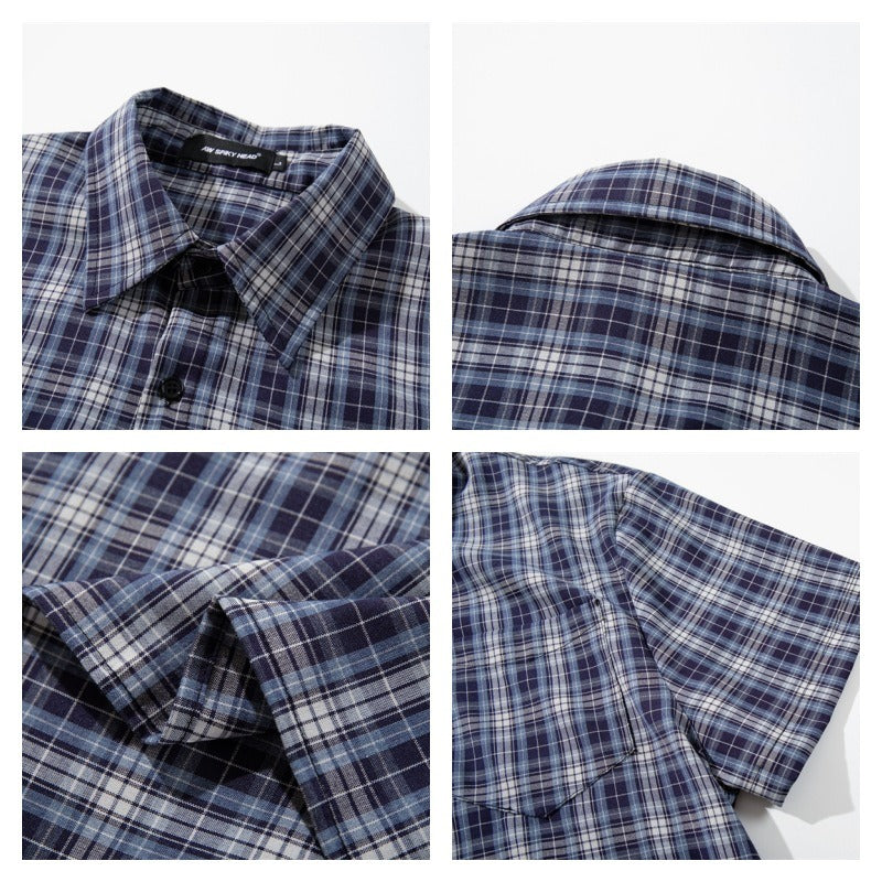 Relaxed Fit Checked Short Sleeve Shirt MB7393