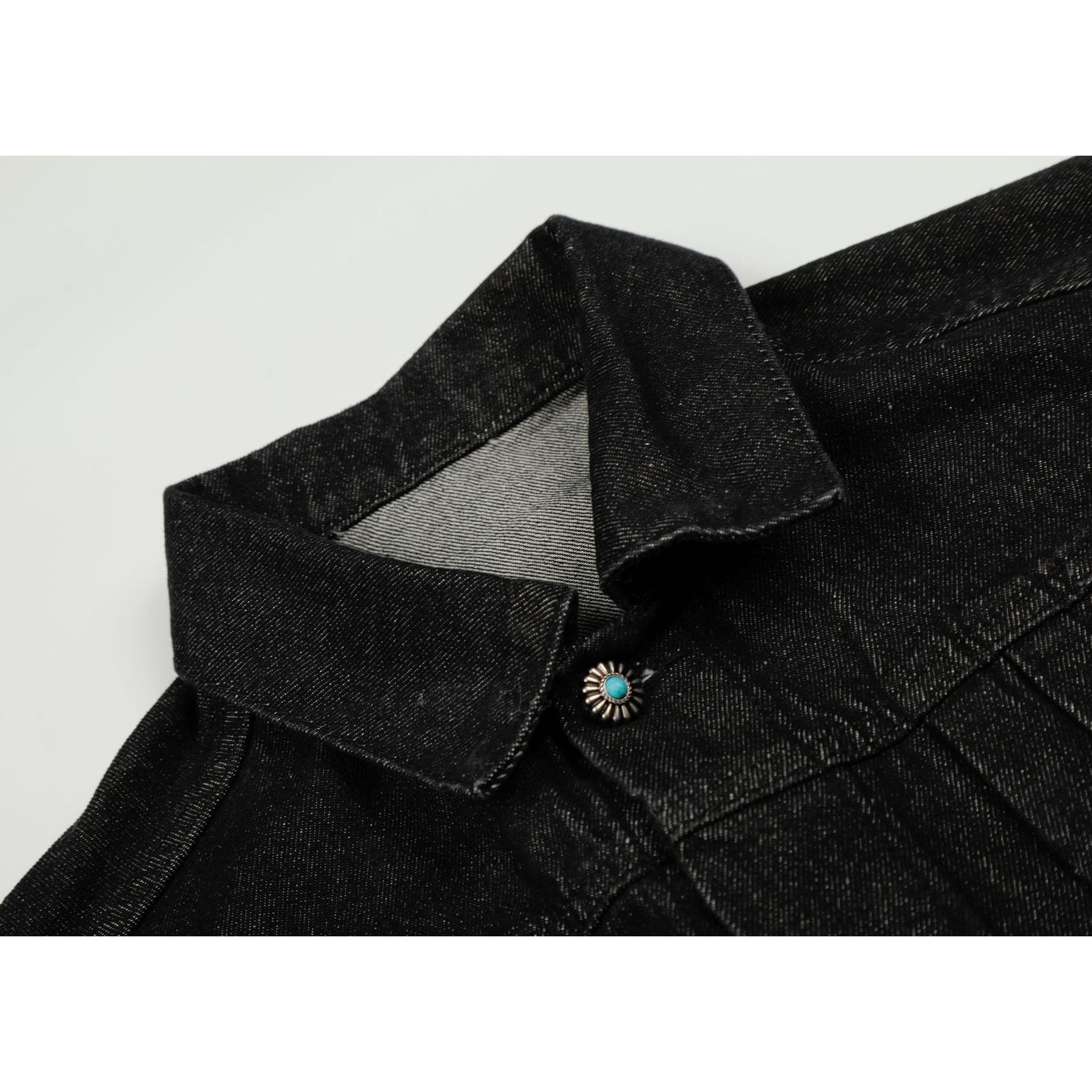 Western Detalied Metal Buckle Denim Jacket MB7396