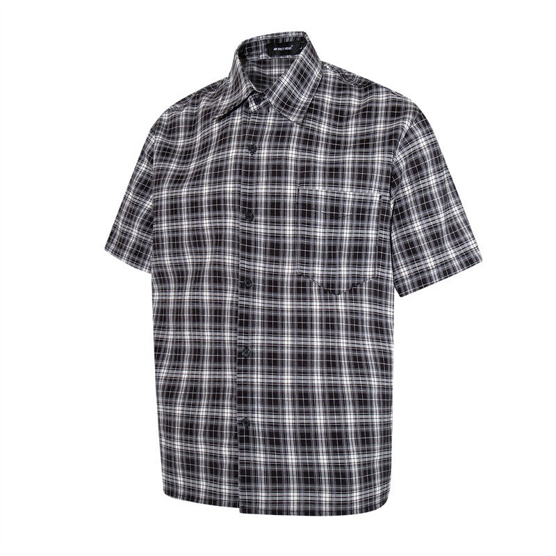 Relaxed Fit Checked Short Sleeve Shirt MB7393