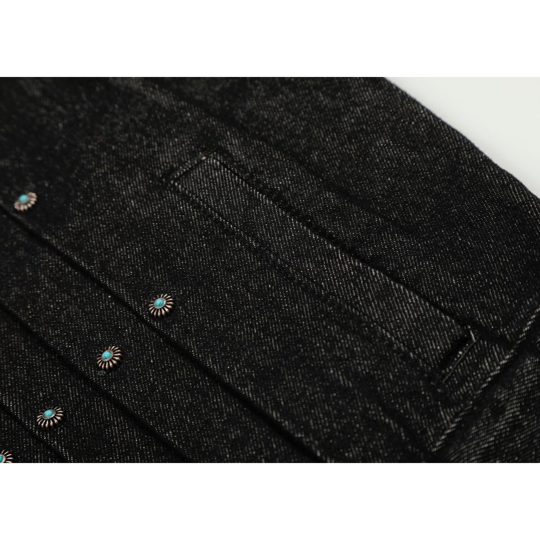 Western Detalied Metal Buckle Denim Jacket MB7396