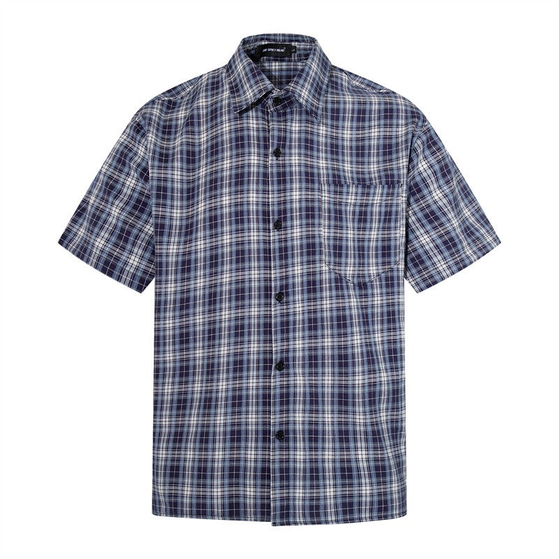 Relaxed Fit Checked Short Sleeve Shirt MB7393