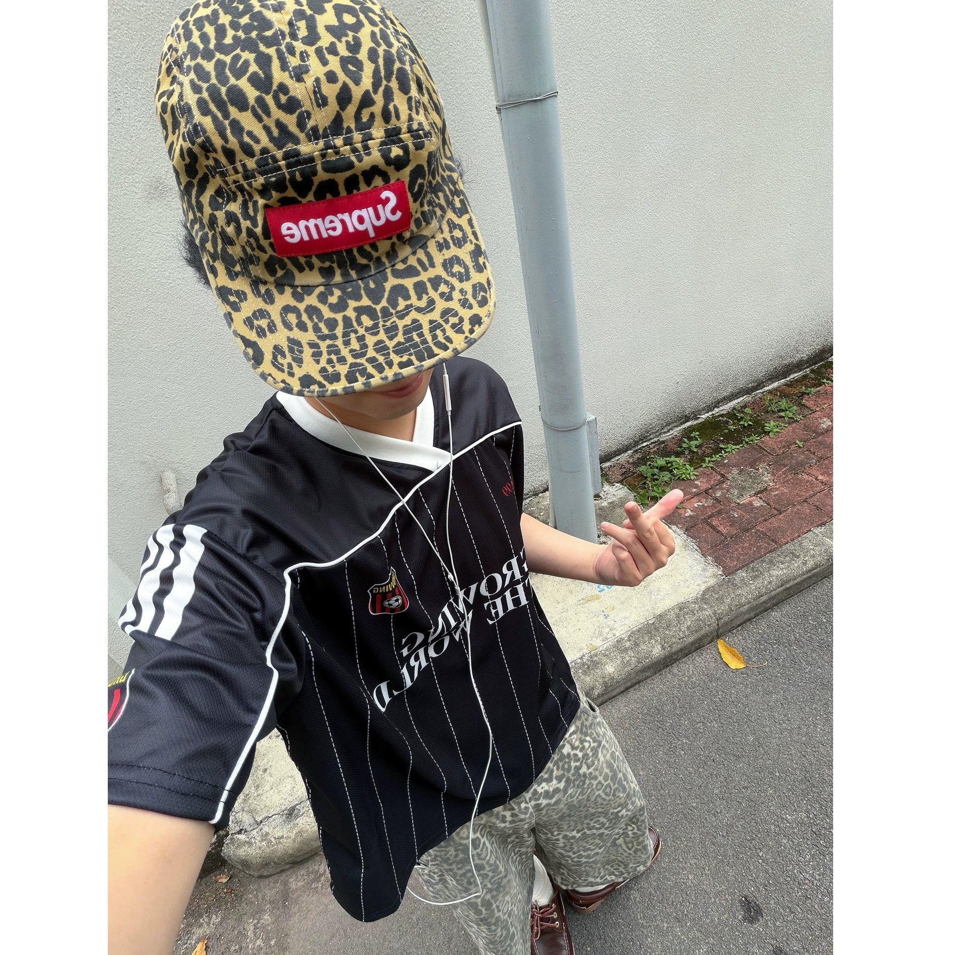 Alphanumeric Print Oversized Game Shirt MB7387