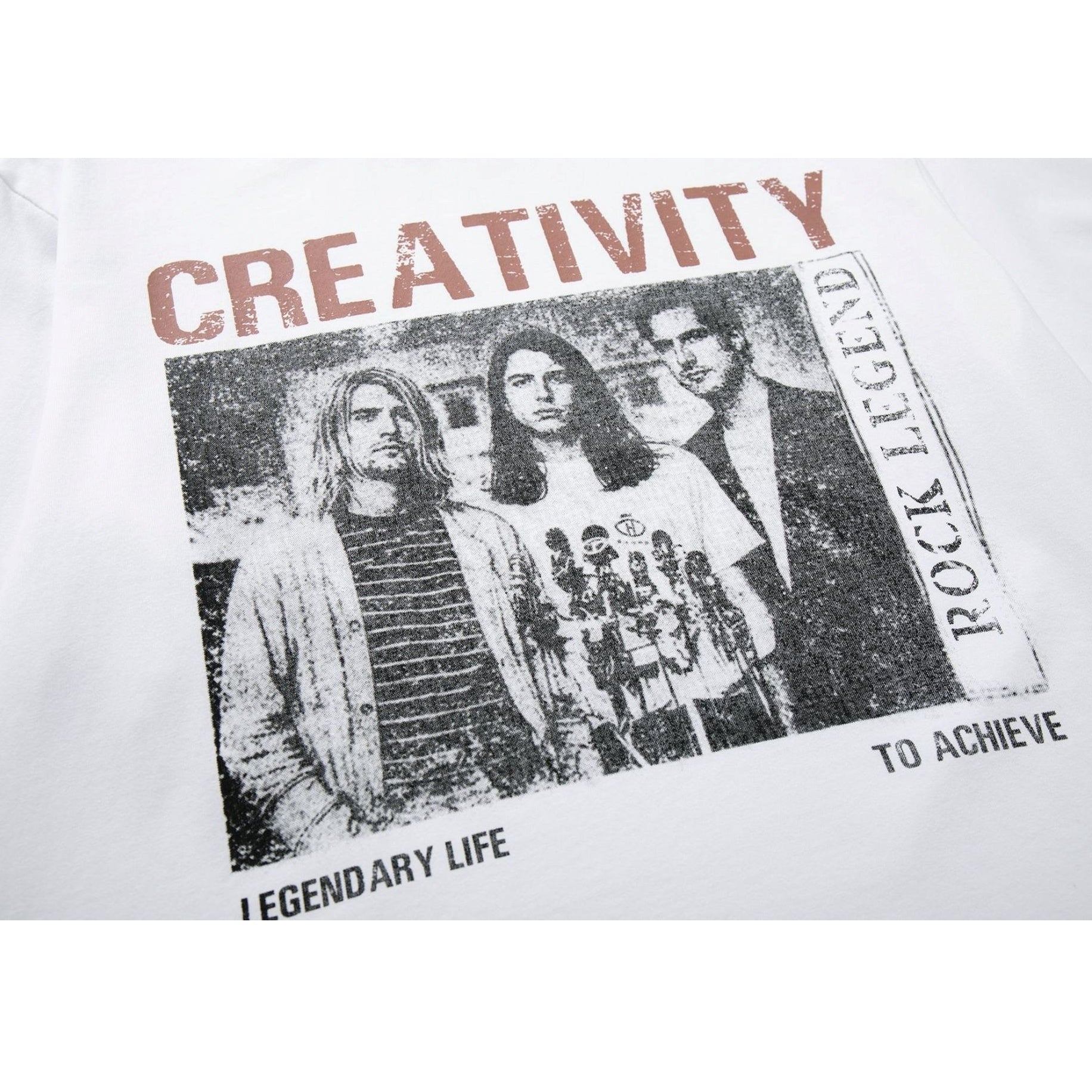 Rock Legend Print Ringer T-Shirt MB7389