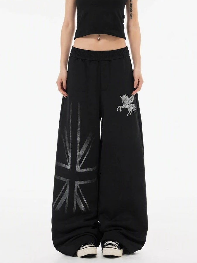 Five-Point Star Embroidered Sweat Pants MB7468