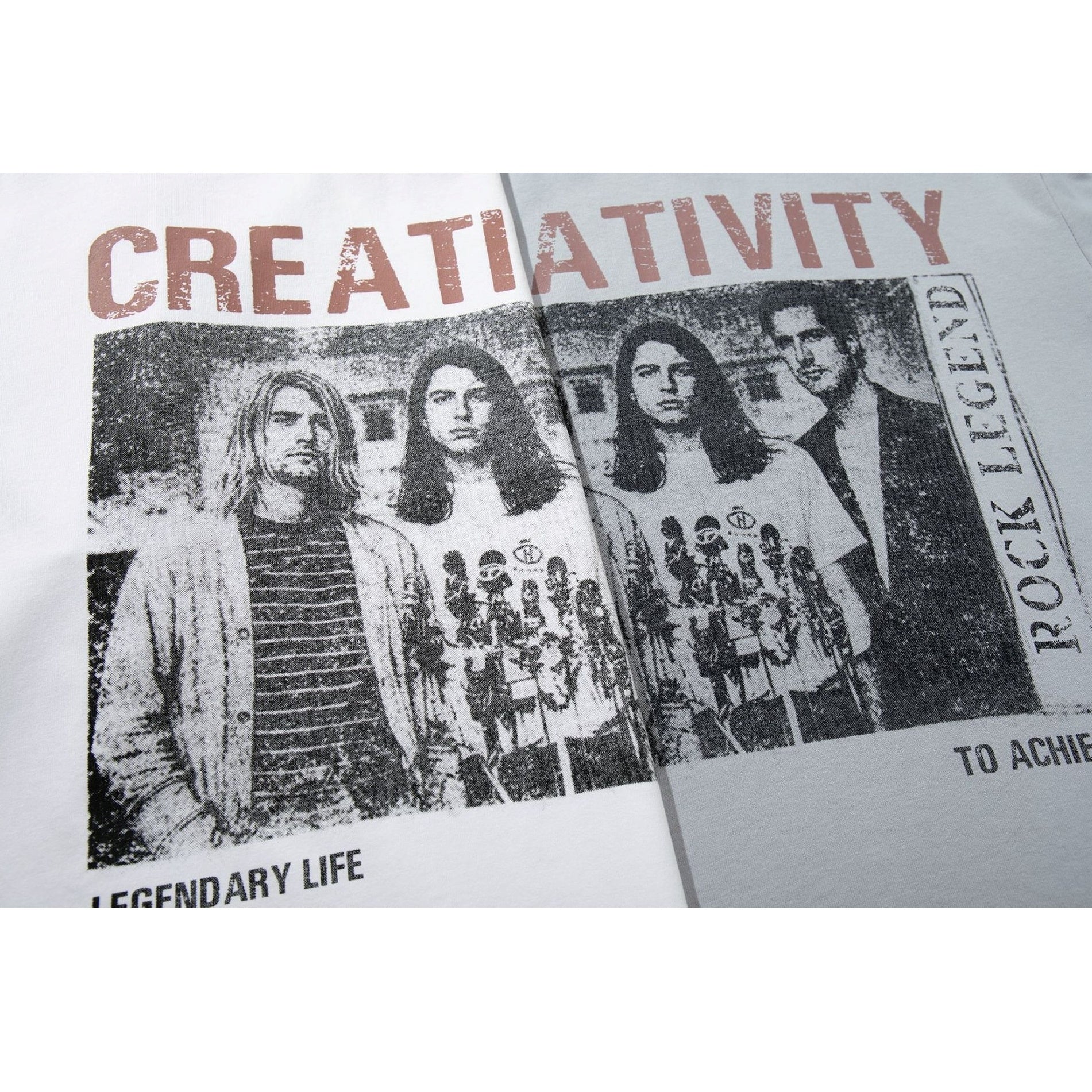 Rock Legend Print Ringer T-Shirt MB7389