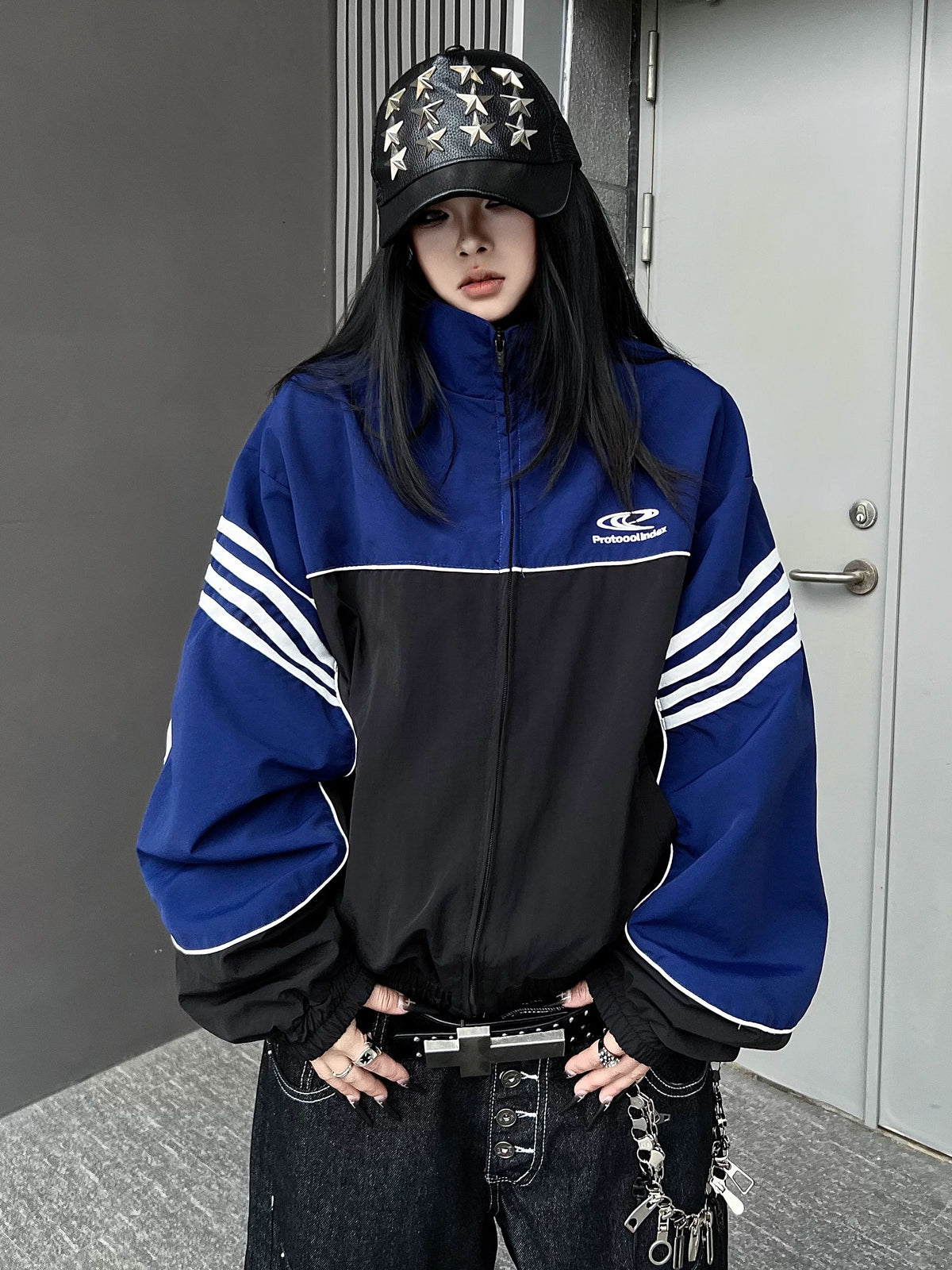 Bicolor Line Design Track Jacket MB7458