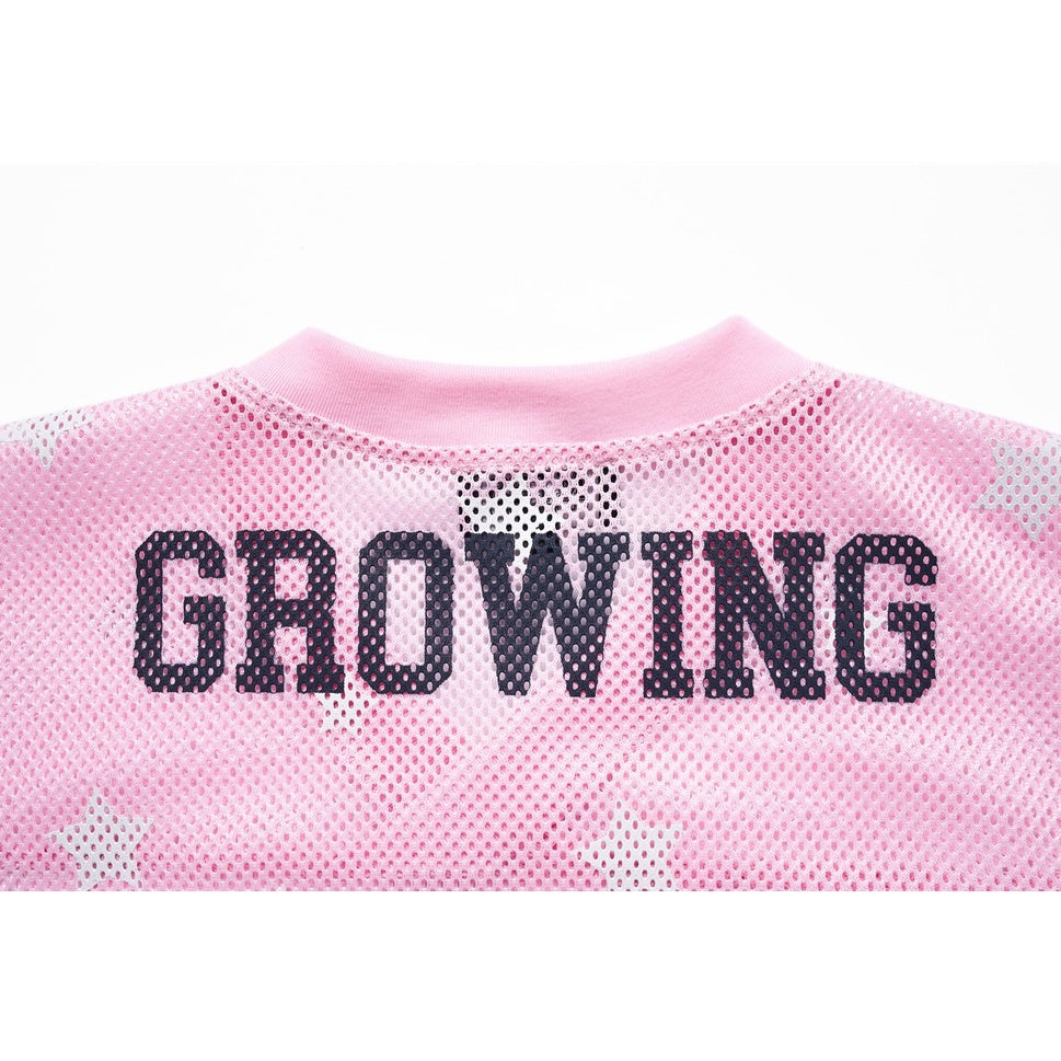 Star Pattern Mesh Numbering T-Shirt MB7398