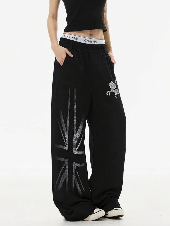 Five-Point Star Embroidered Sweat Pants MB7468