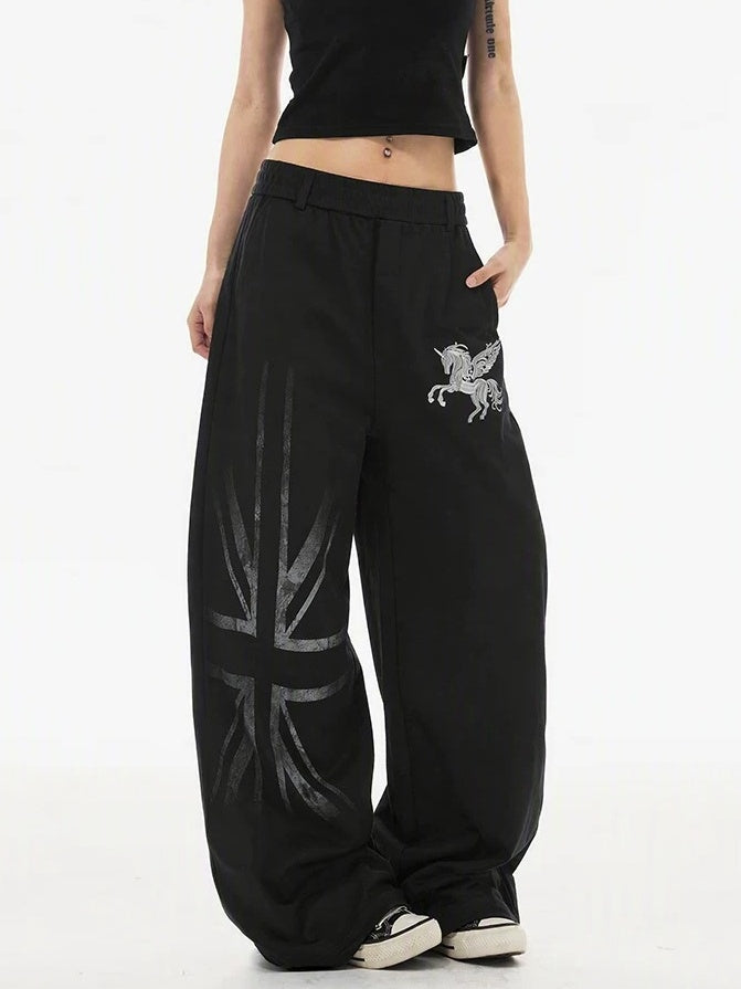Five-Point Star Embroidered Sweat Pants MB7468