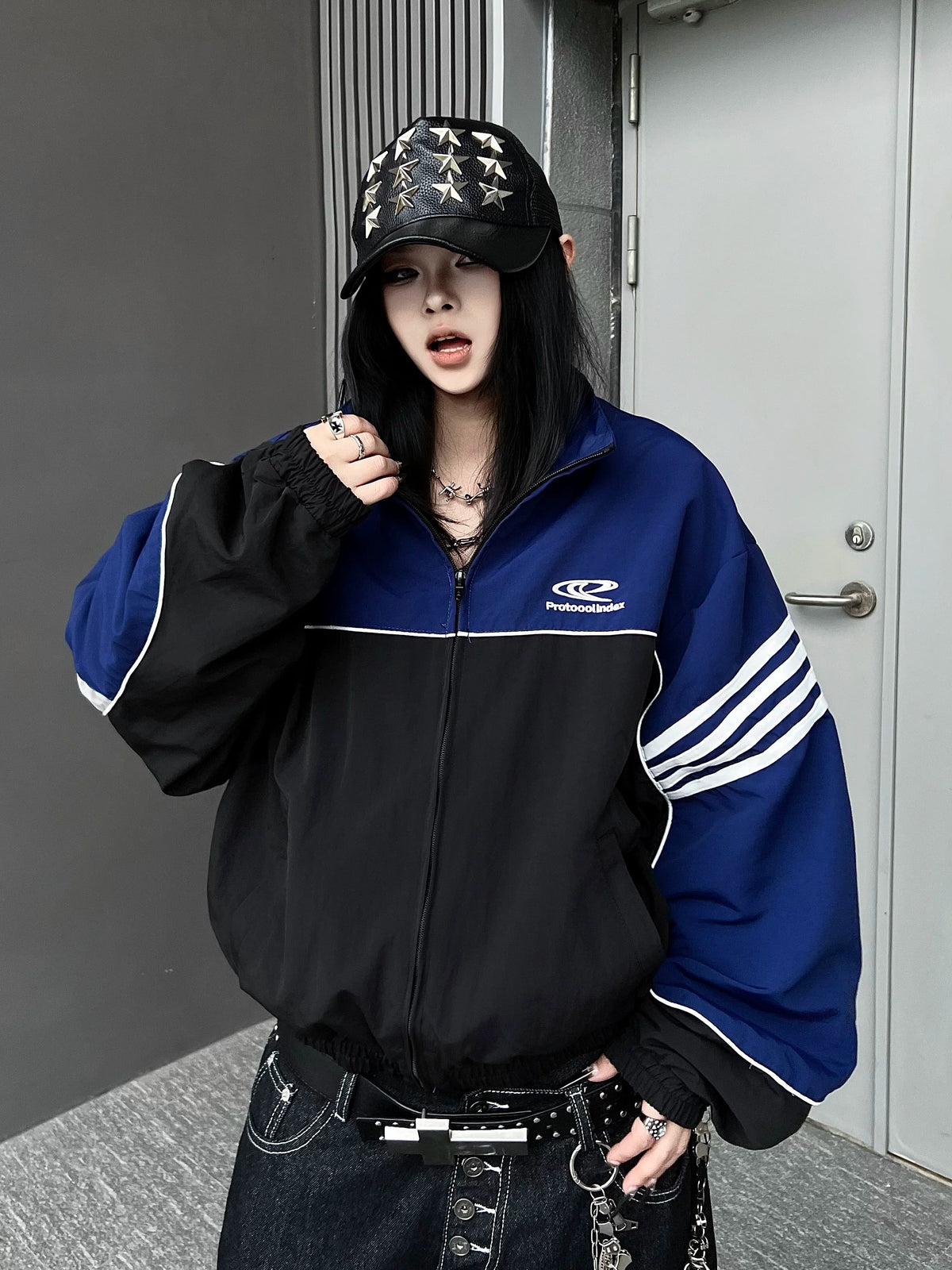 Bicolor Line Design Track Jacket MB7458