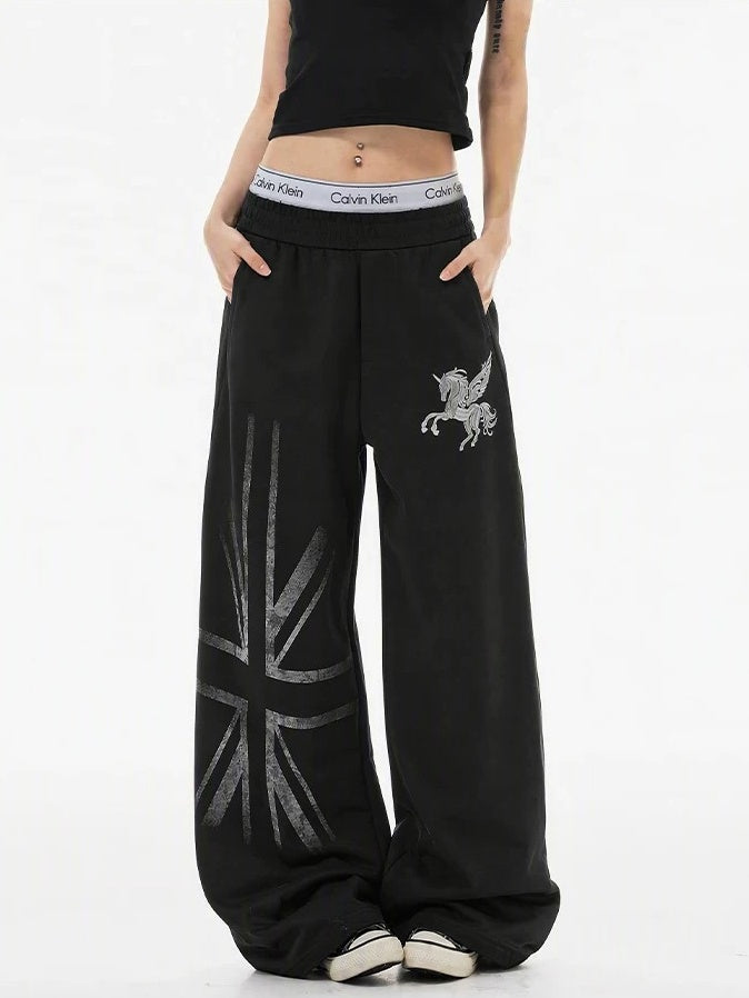 Five-Point Star Embroidered Sweat Pants MB7468