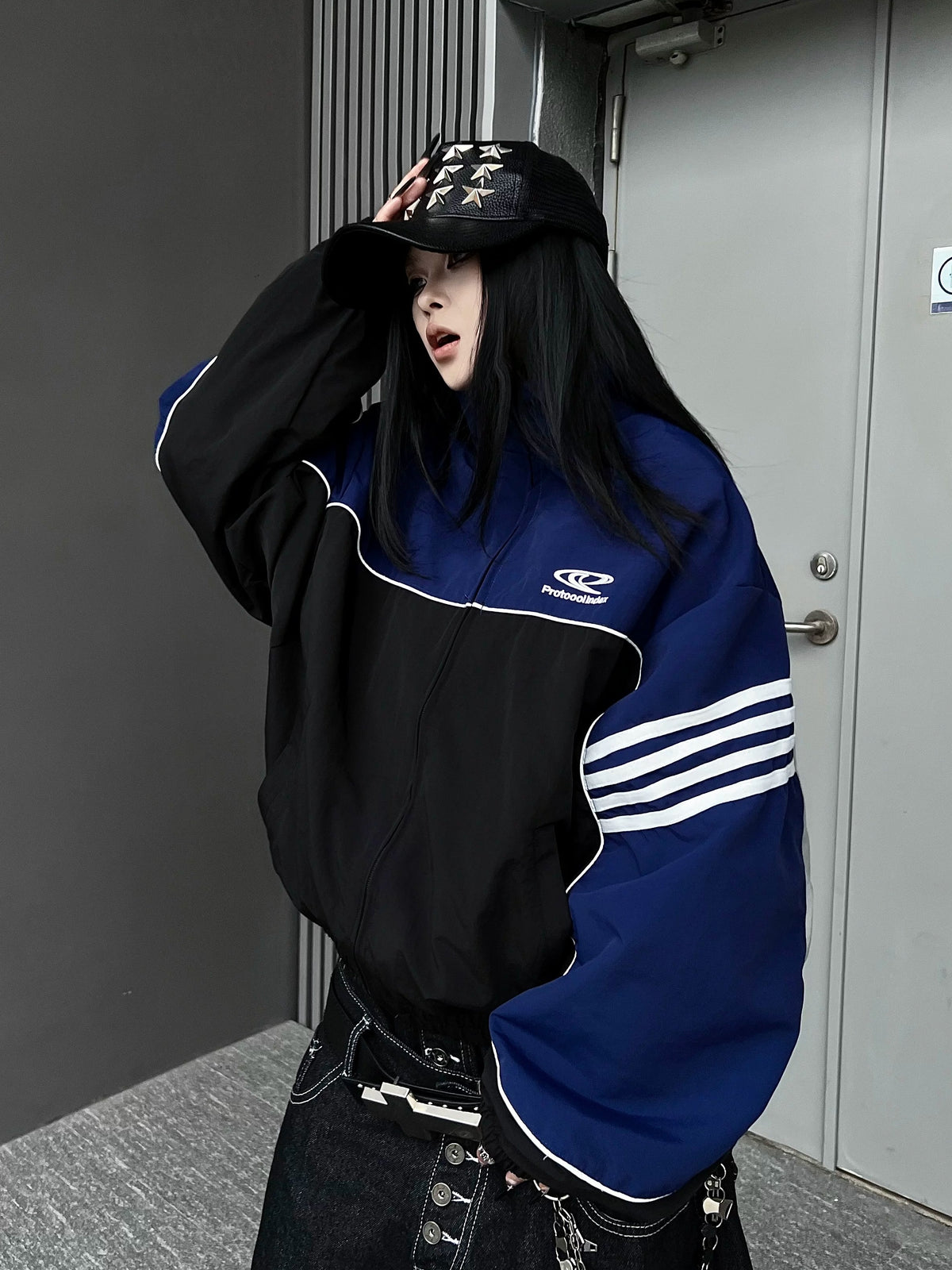 Bicolor Line Design Track Jacket MB7458