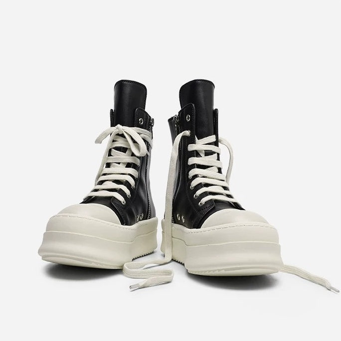 High-Top Zipper Design Lace-up Sneaker MB7429