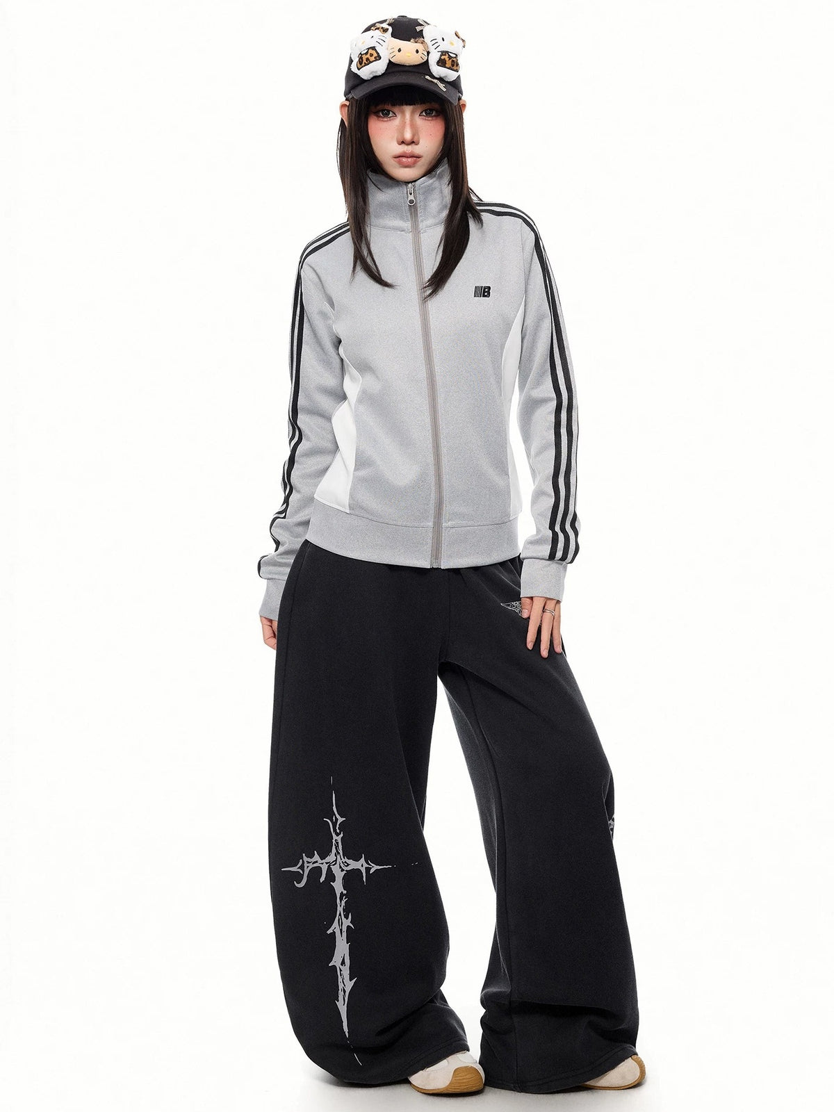 Retro Sporty Line Stand-Collar Zip Jacket MB7466