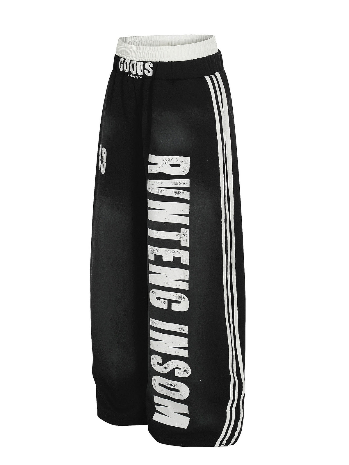 Side-Line Distress Curved Sweat Pants MB7453