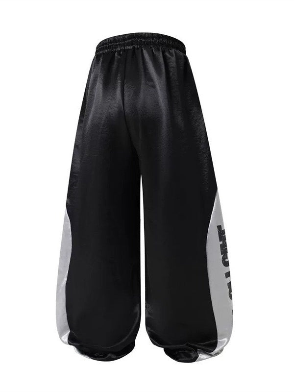 Color-Blocking Gossy Lettered Wide Pants MB7457