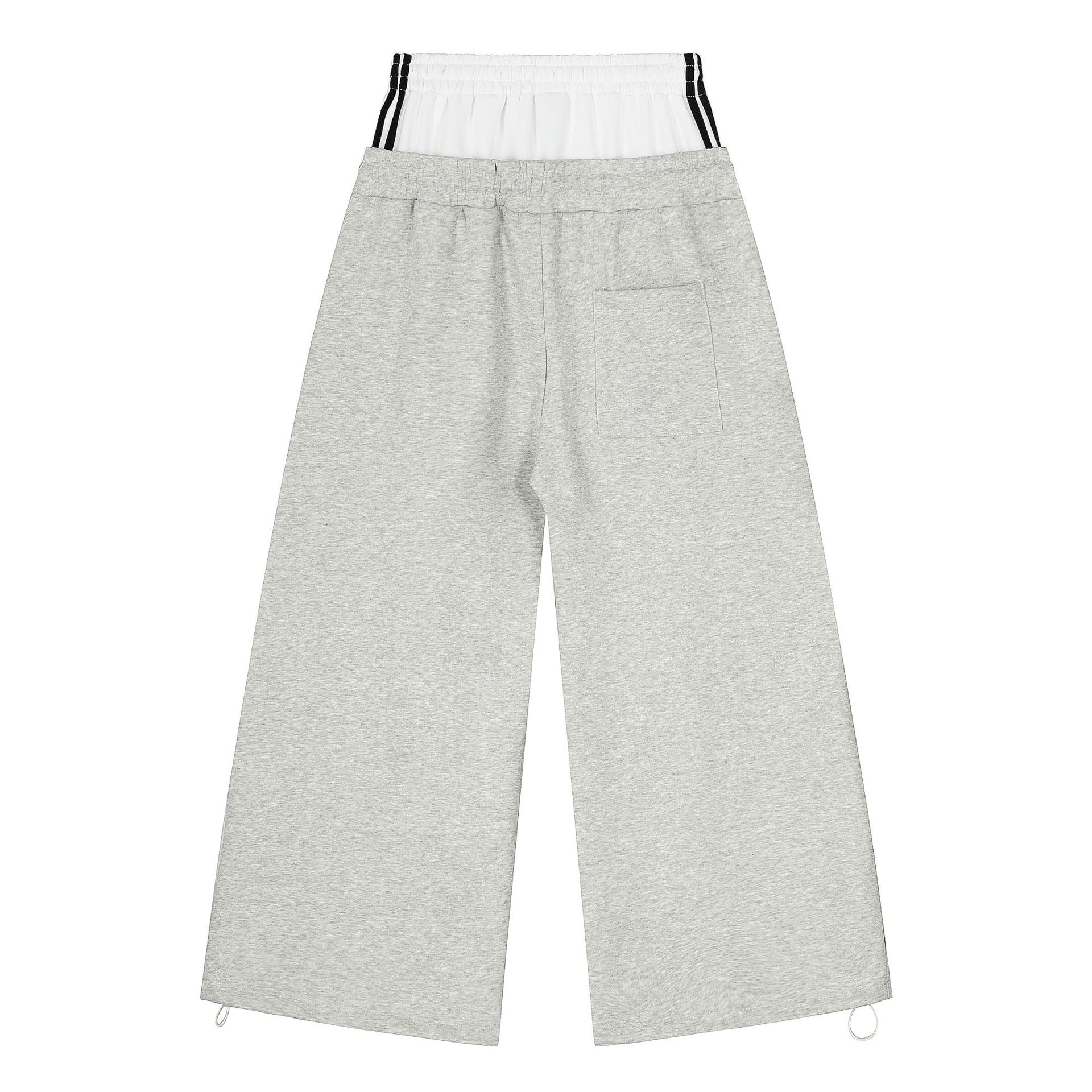 Double-Waist Letter Print Curve Sweat Pants MB7414