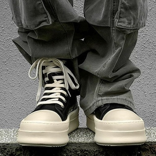 High-Top Zipper Design Lace-up Sneaker MB7429