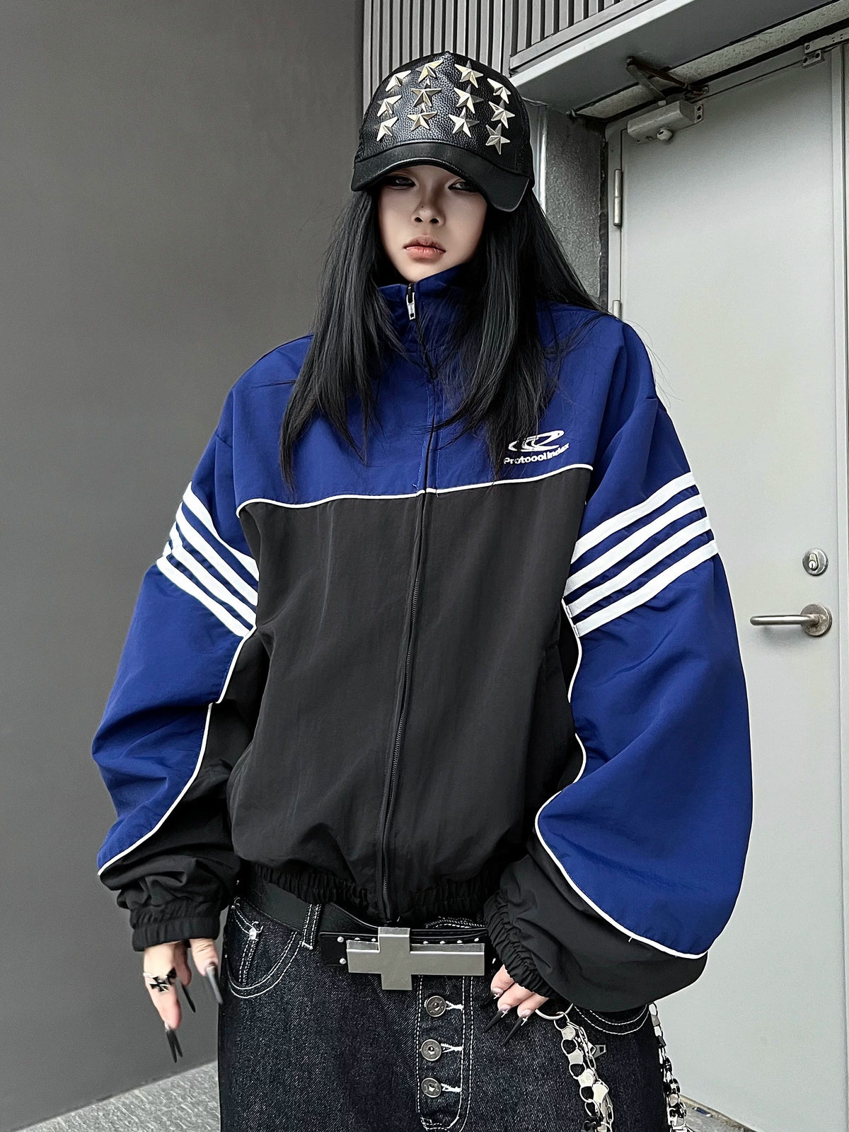 Bicolor Line Design Track Jacket MB7458