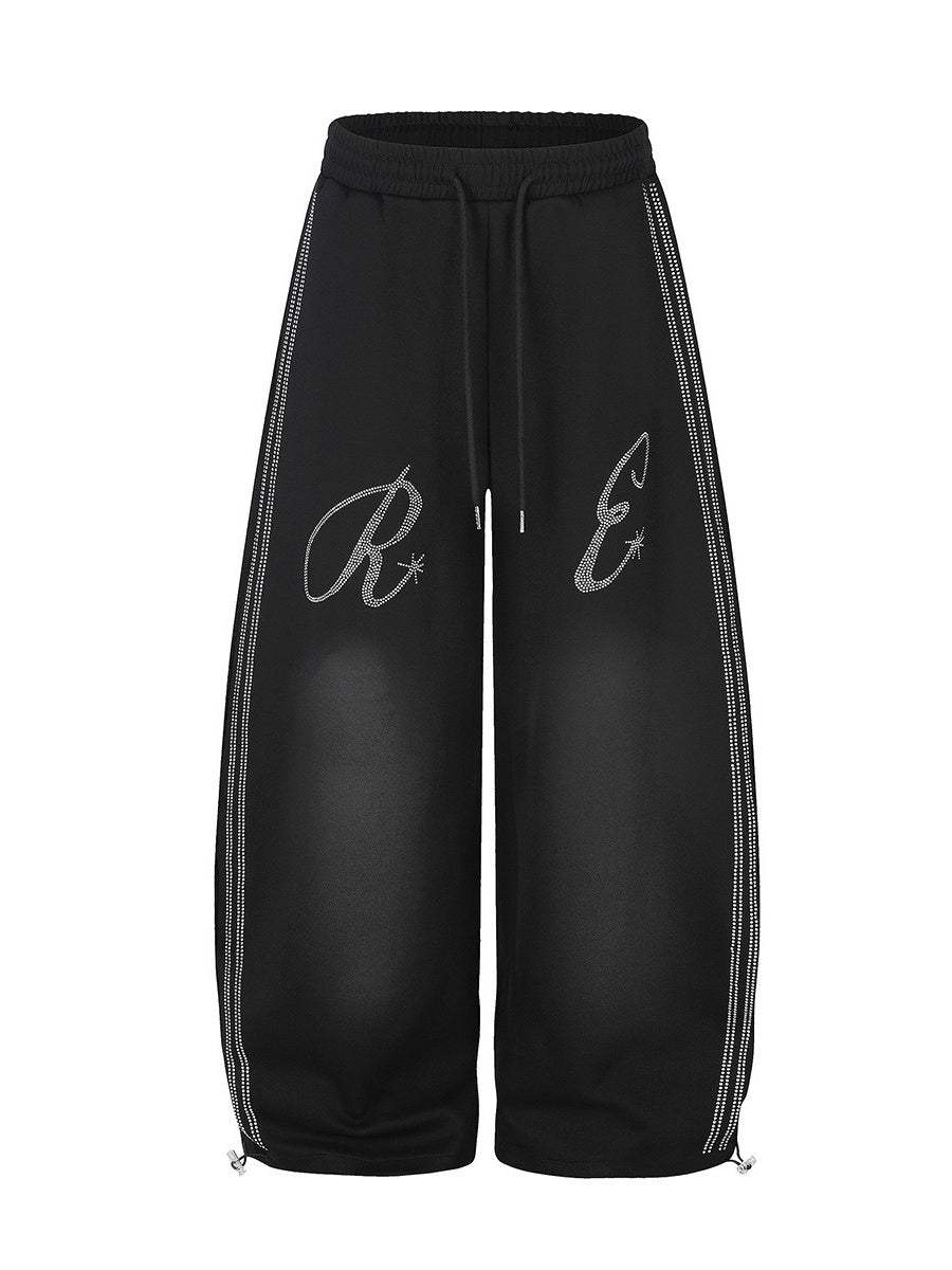 Rhinestone-Inspired Wide-leg Sweat Pants MB7438