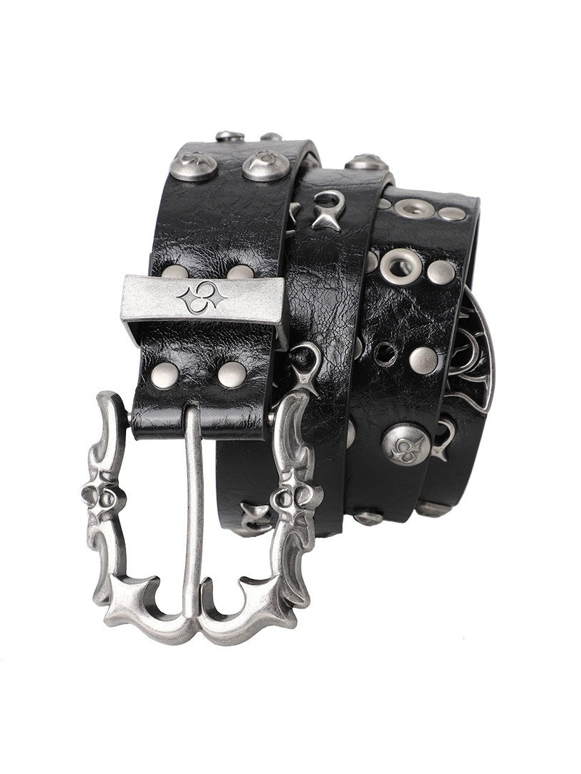 Riveted Pin Buckle Metal Belt MB7460