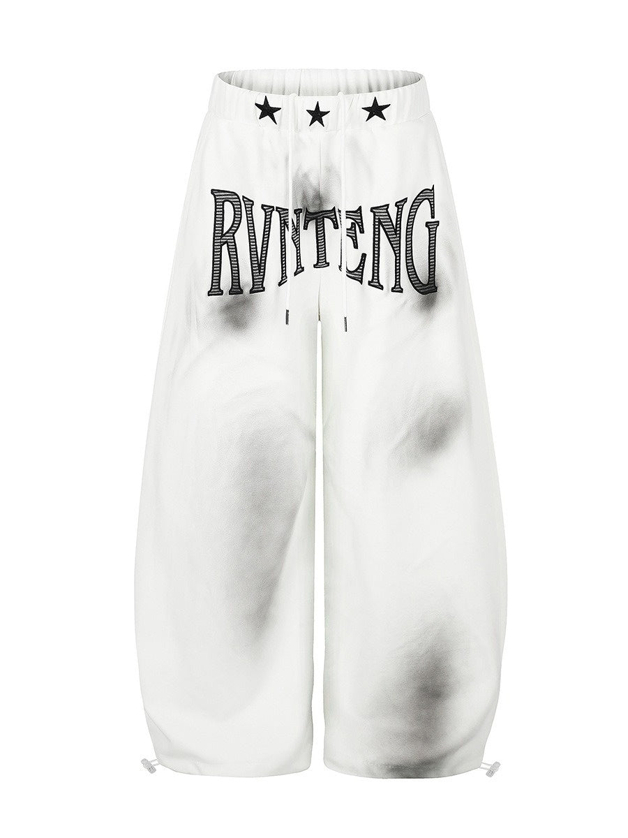 Dirty Dye Embroidered Wide Sweat Pants MB7437