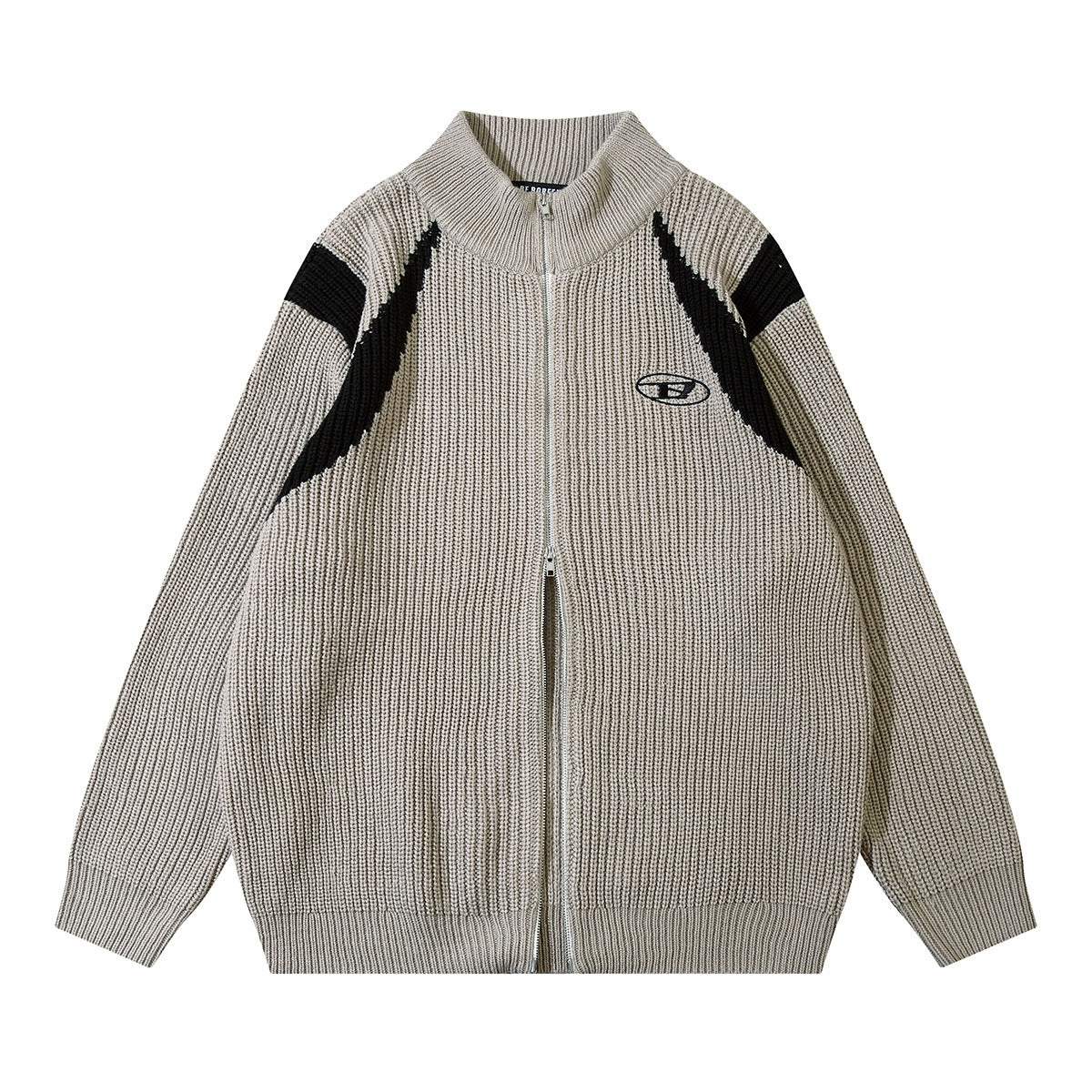 Color-Blocking Knitted Zip Jacket MB7418
