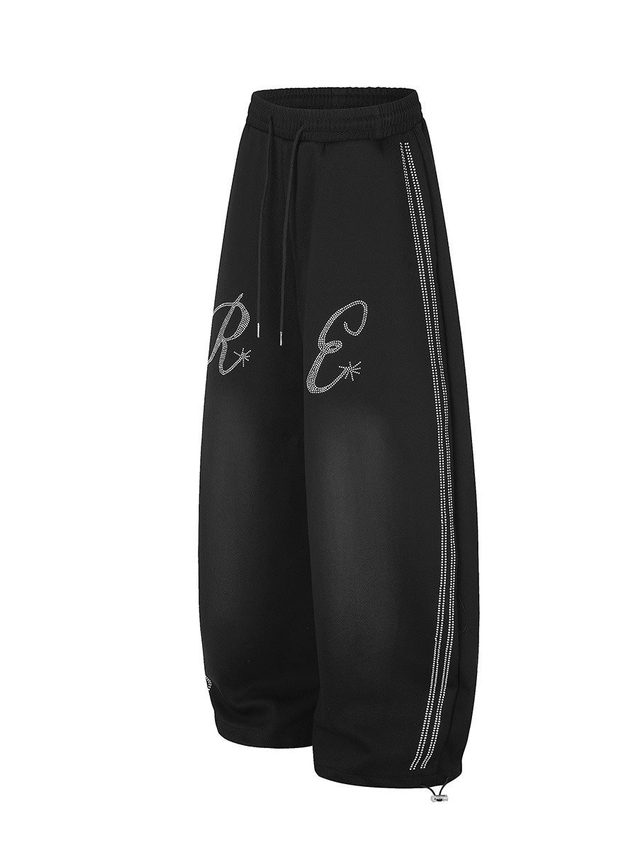 Rhinestone-Inspired Wide-leg Sweat Pants MB7438