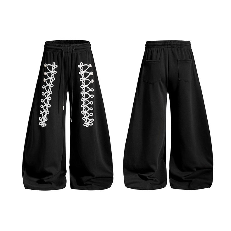 【上下別売り】Lace-Up Design Wide Curve Sweat Pants MB7441