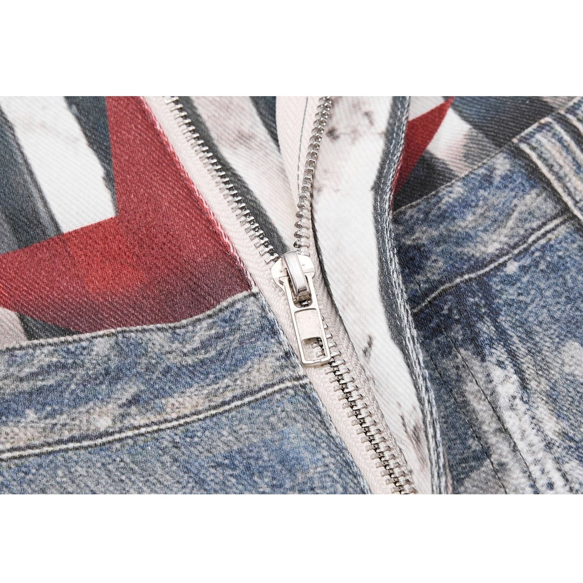 Star Printed Double-Waist Curve Jeans MB7424